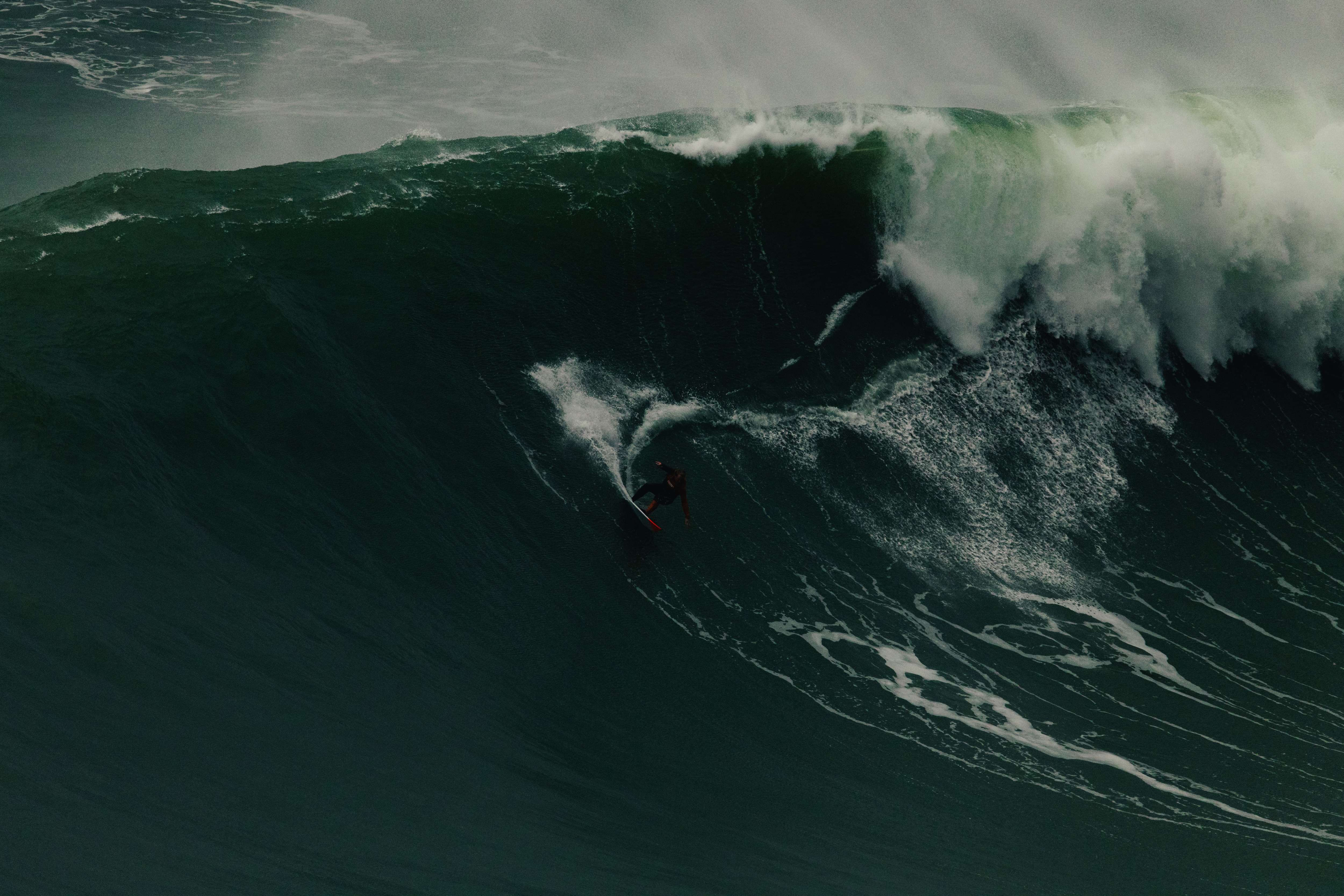 Cutting back on a big wave in Morocco. Credit: Sam Sherring
